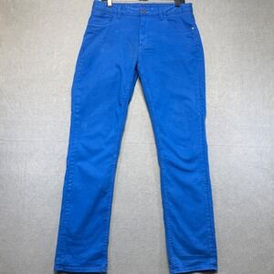 Robert Graham Tailored Kipling Mens 32x32  Cobalt Blue Straight Leg Jeans